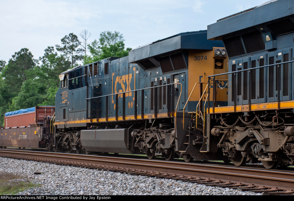 CSX 3074 trails on I138 (Jacksonville to Charlotte, NC)